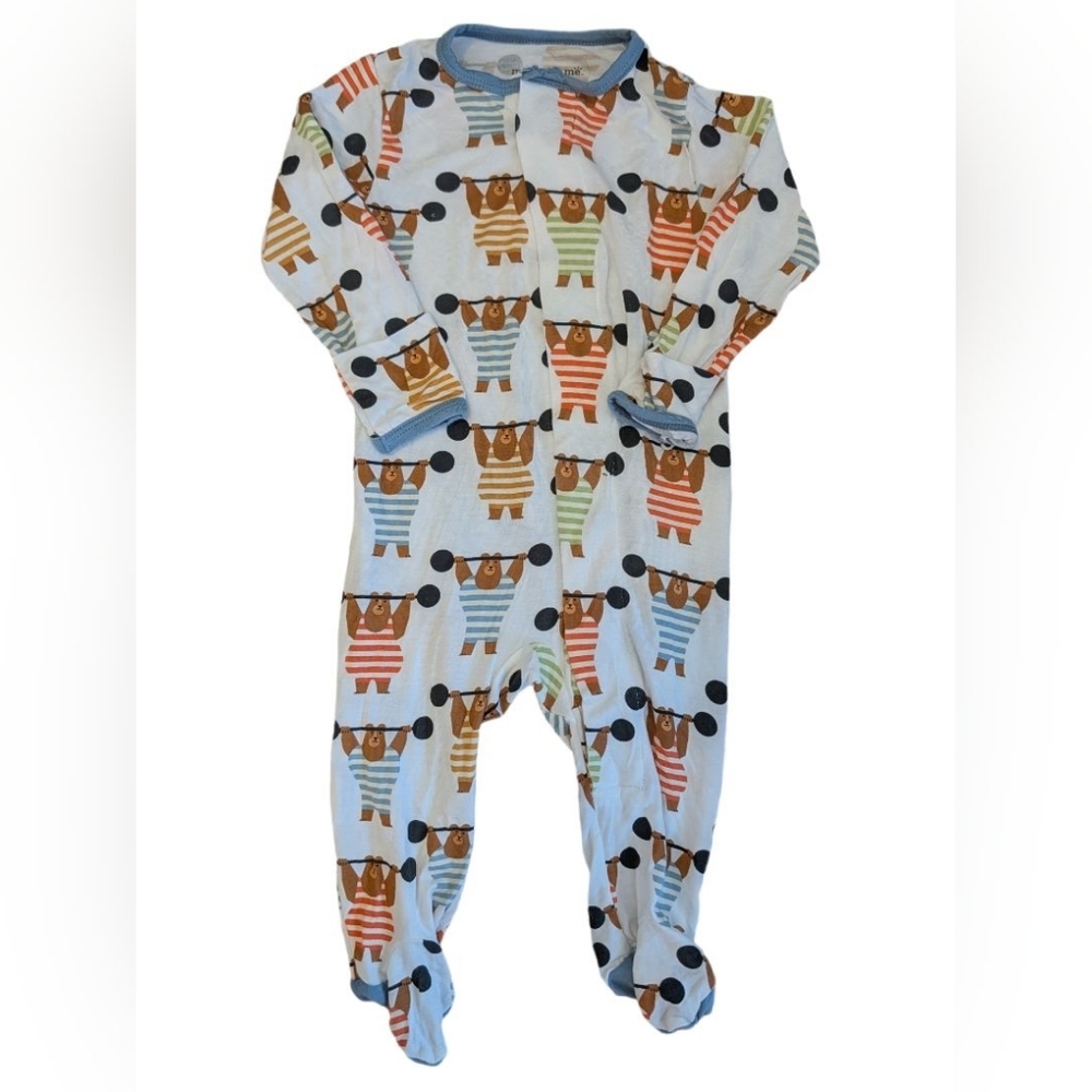 Magnetic Me Multicolor Bear Print Kids Footie